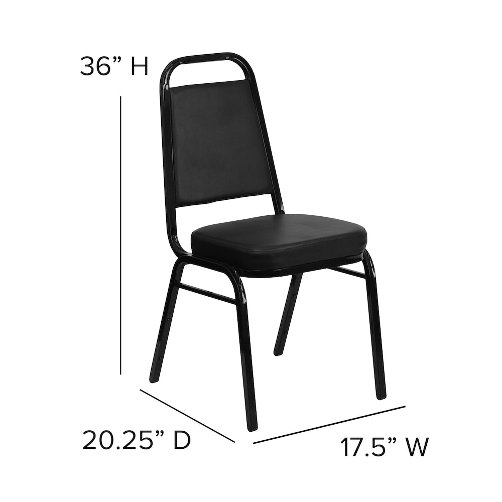 Chaise de banquet à dossier trapézoïdal