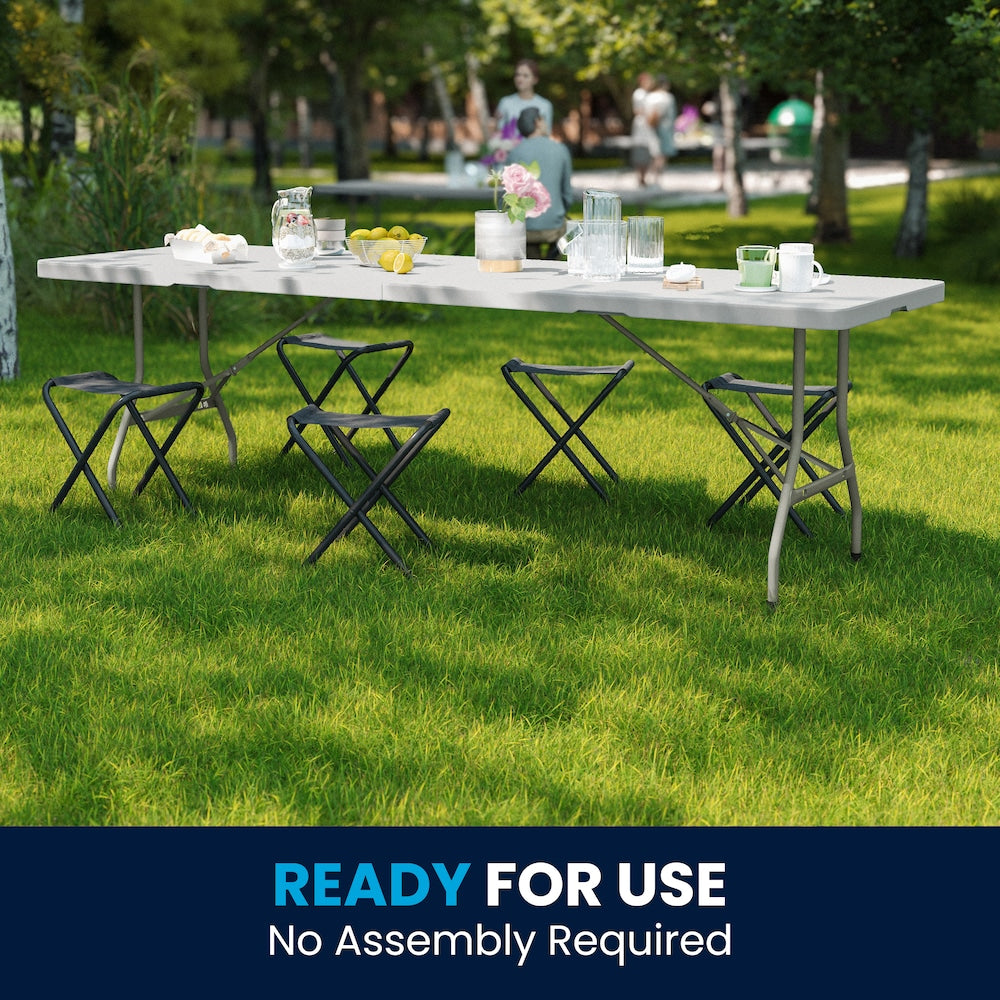 30-inch x 96-inch Plastic Bi-Fold Table