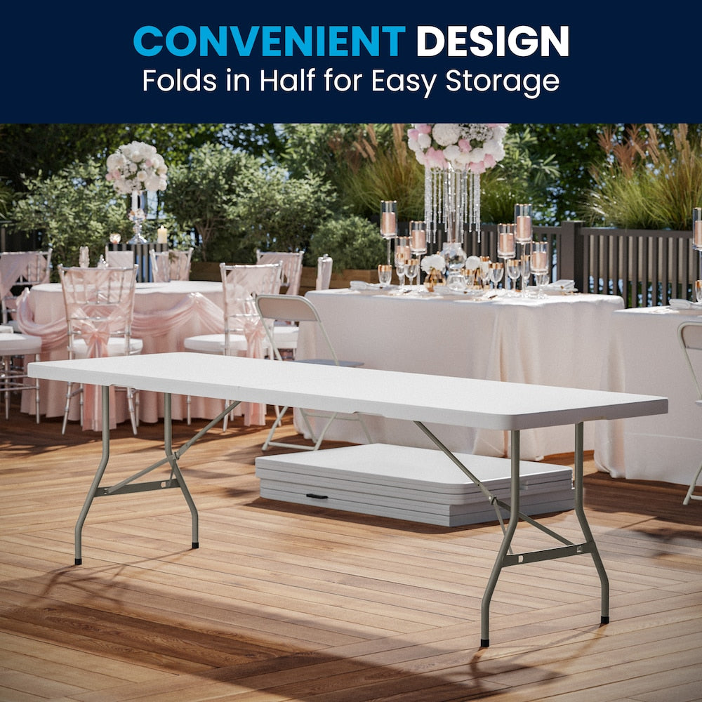 30-inch x 96-inch Plastic Bi-Fold Table