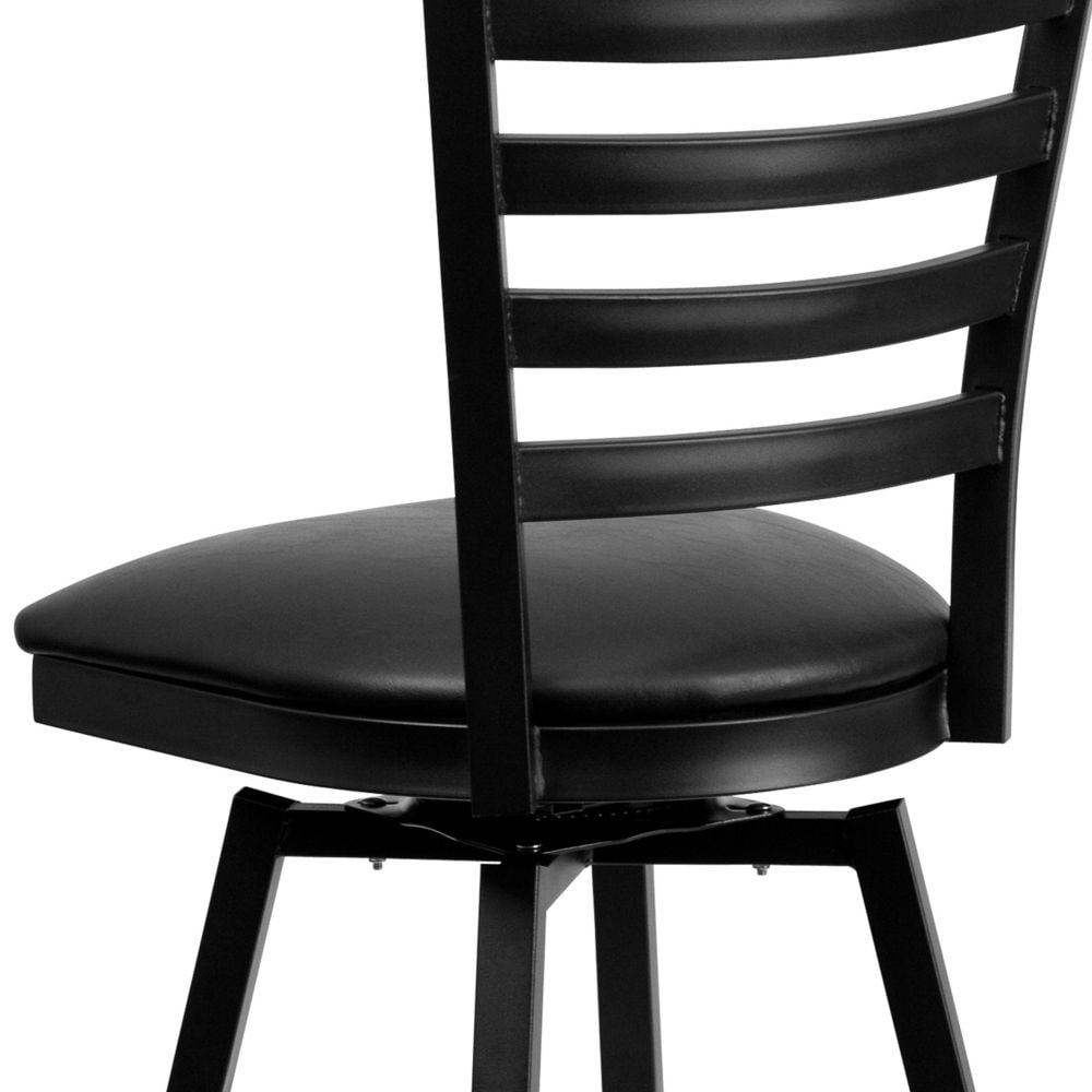 Metal Ladder Back Swivel Stool