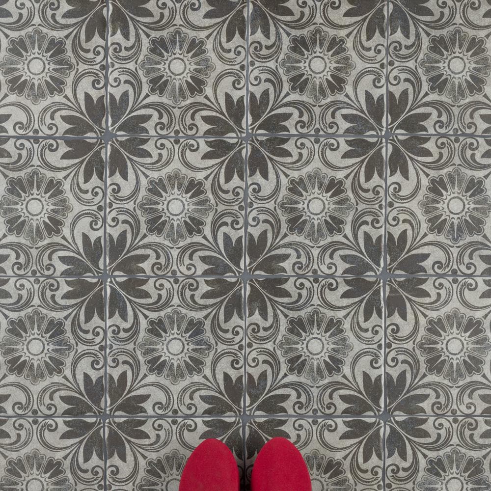 Carreaux de sol et de mur en céramique Costa Cendra Decor Dahlia de 7 3/4 po x 7 3/4 po (11,11 pi2/boîte)