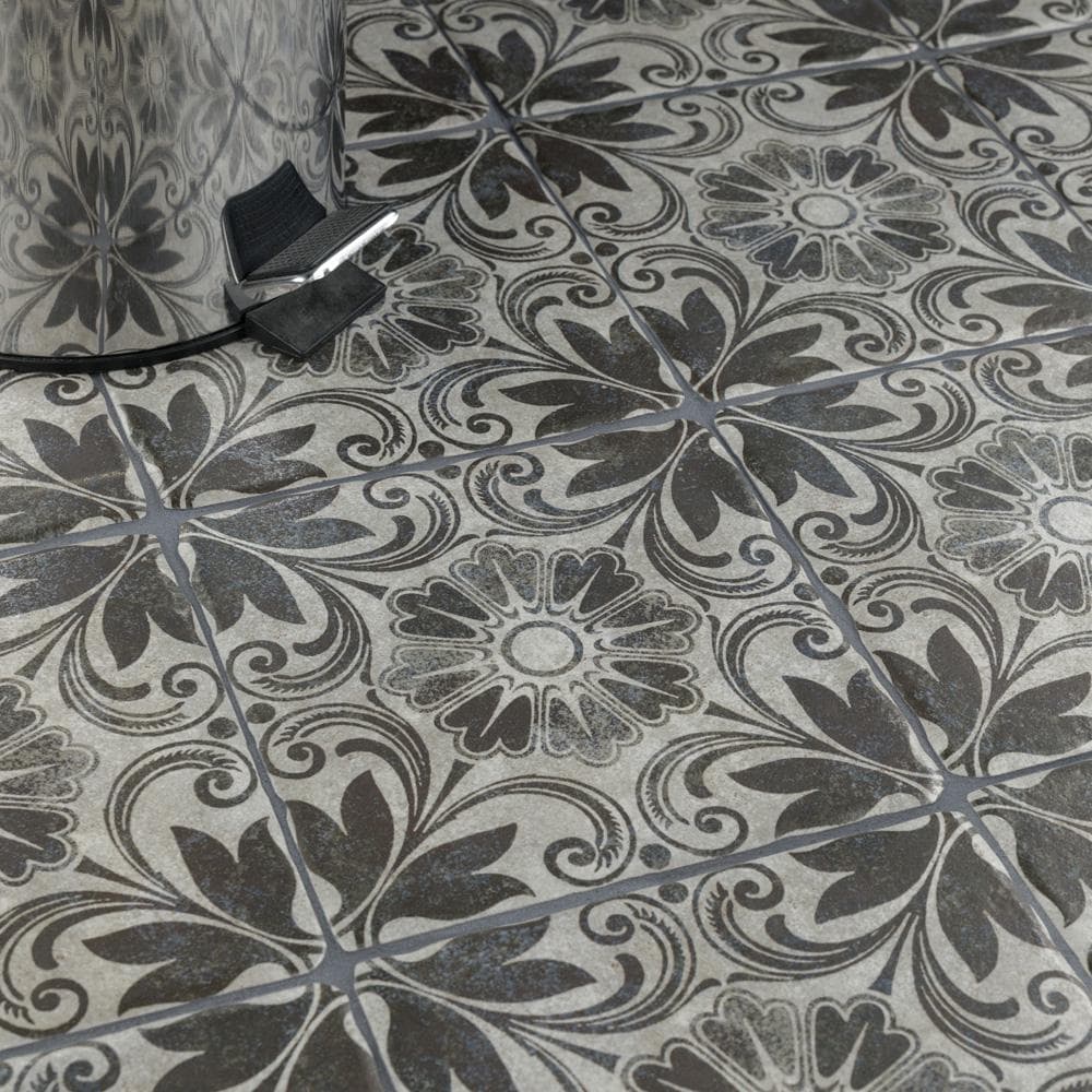 Carreaux de sol et de mur en céramique Costa Cendra Decor Dahlia de 7 3/4 po x 7 3/4 po (11,11 pi2/boîte)
