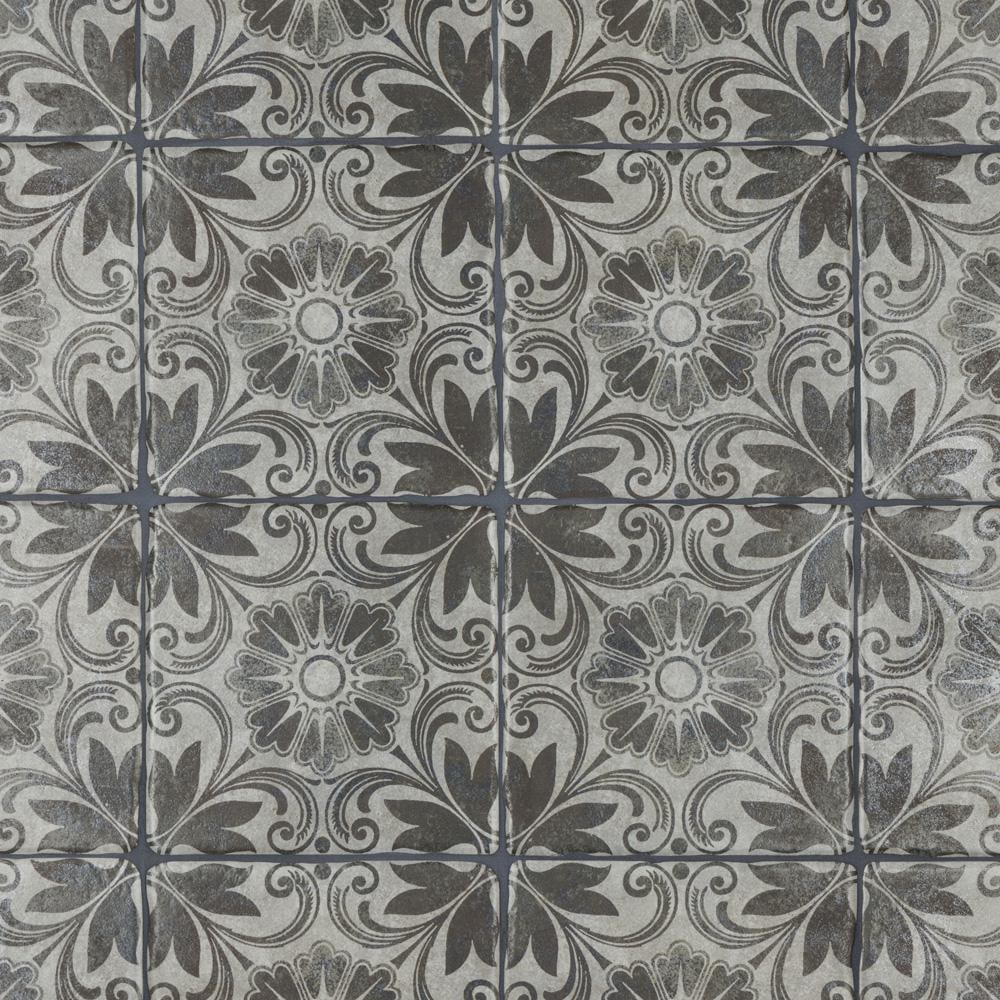 Carreaux de sol et de mur en céramique Costa Cendra Decor Dahlia de 7 3/4 po x 7 3/4 po (11,11 pi2/boîte)