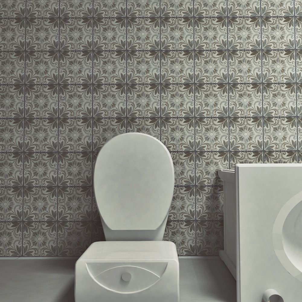 Carreaux de sol et de mur en céramique Costa Cendra Decor Dahlia de 7 3/4 po x 7 3/4 po (11,11 pi2/boîte)