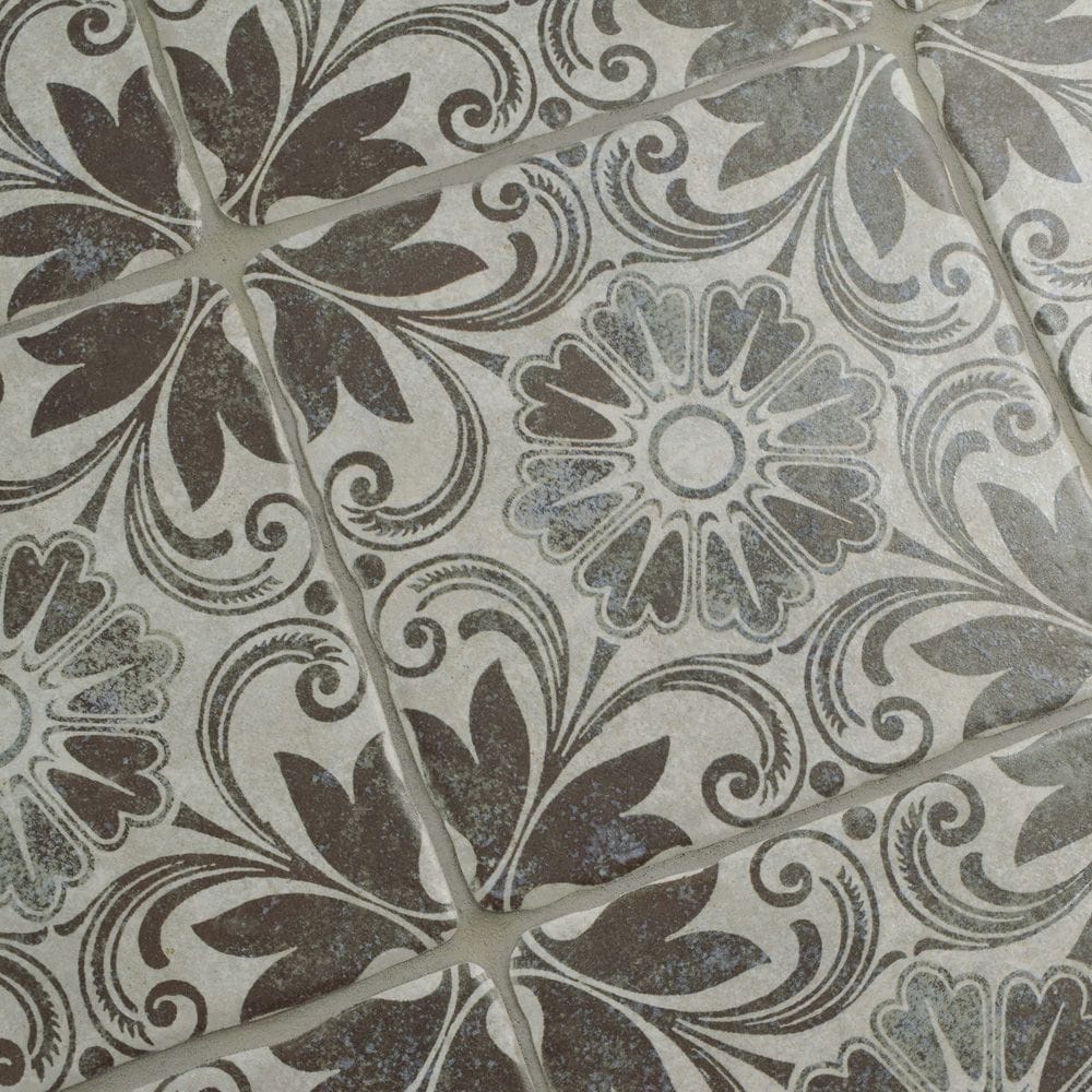 Carreaux de sol et de mur en céramique Costa Cendra Decor Dahlia de 7 3/4 po x 7 3/4 po (11,11 pi2/boîte)