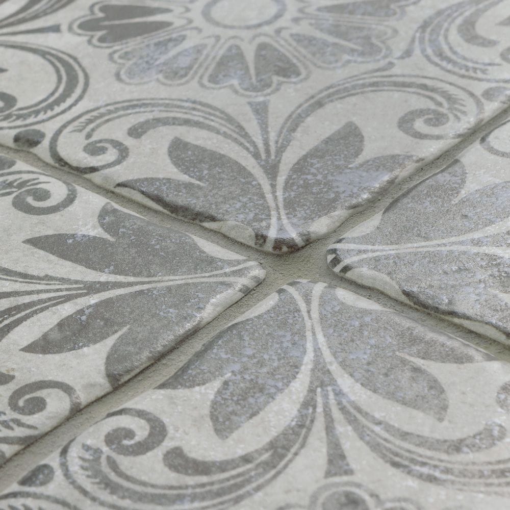 Carreaux de sol et de mur en céramique Costa Cendra Decor Dahlia de 7 3/4 po x 7 3/4 po (11,11 pi2/boîte)