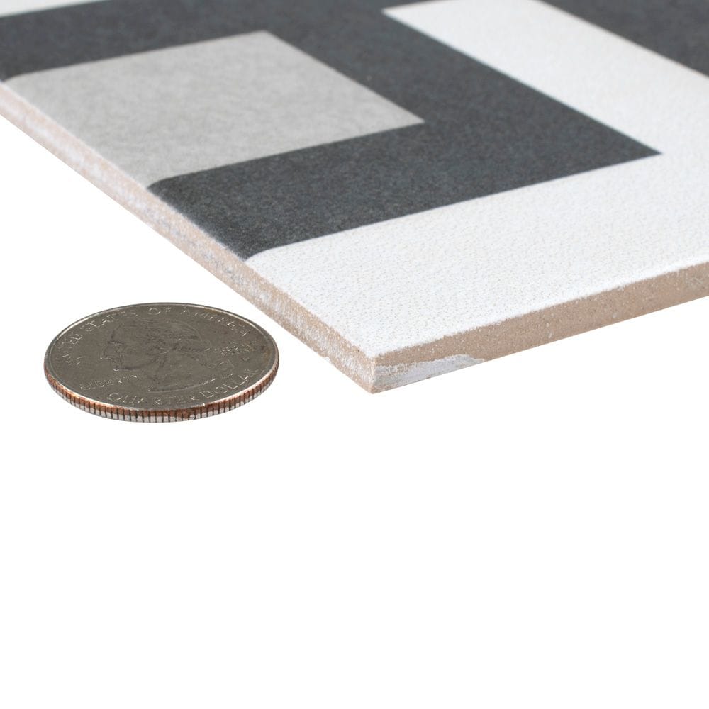Twenties Corner 7-3/4-inch x 7-3/4-inch Ceramic Floor and Wall Tile (11.11 sq.ft. / case)