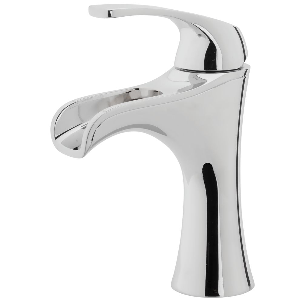 Robinet de lavabo de salle de bain à poignée unique Jaida à 1 ou 3 trous en chrome poli