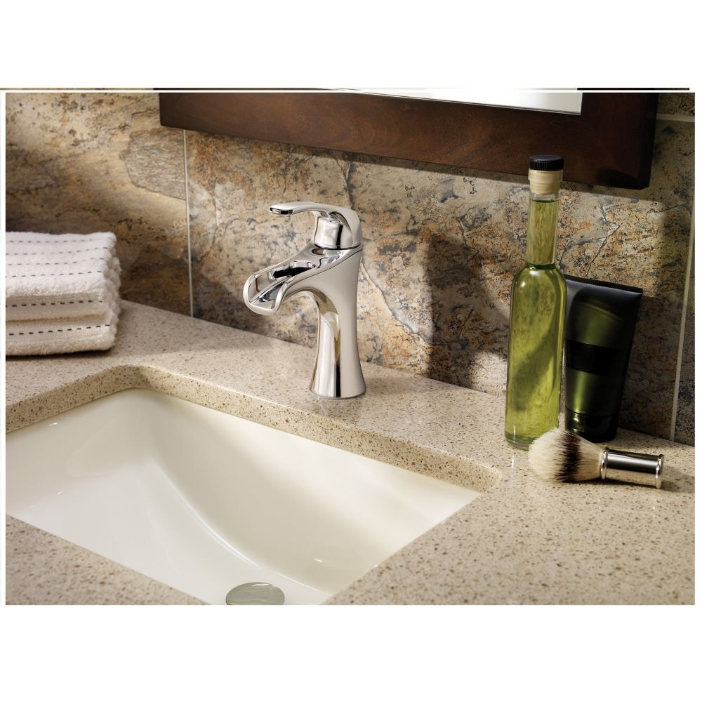 Robinet de lavabo de salle de bain à poignée unique Jaida à 1 ou 3 trous en chrome poli