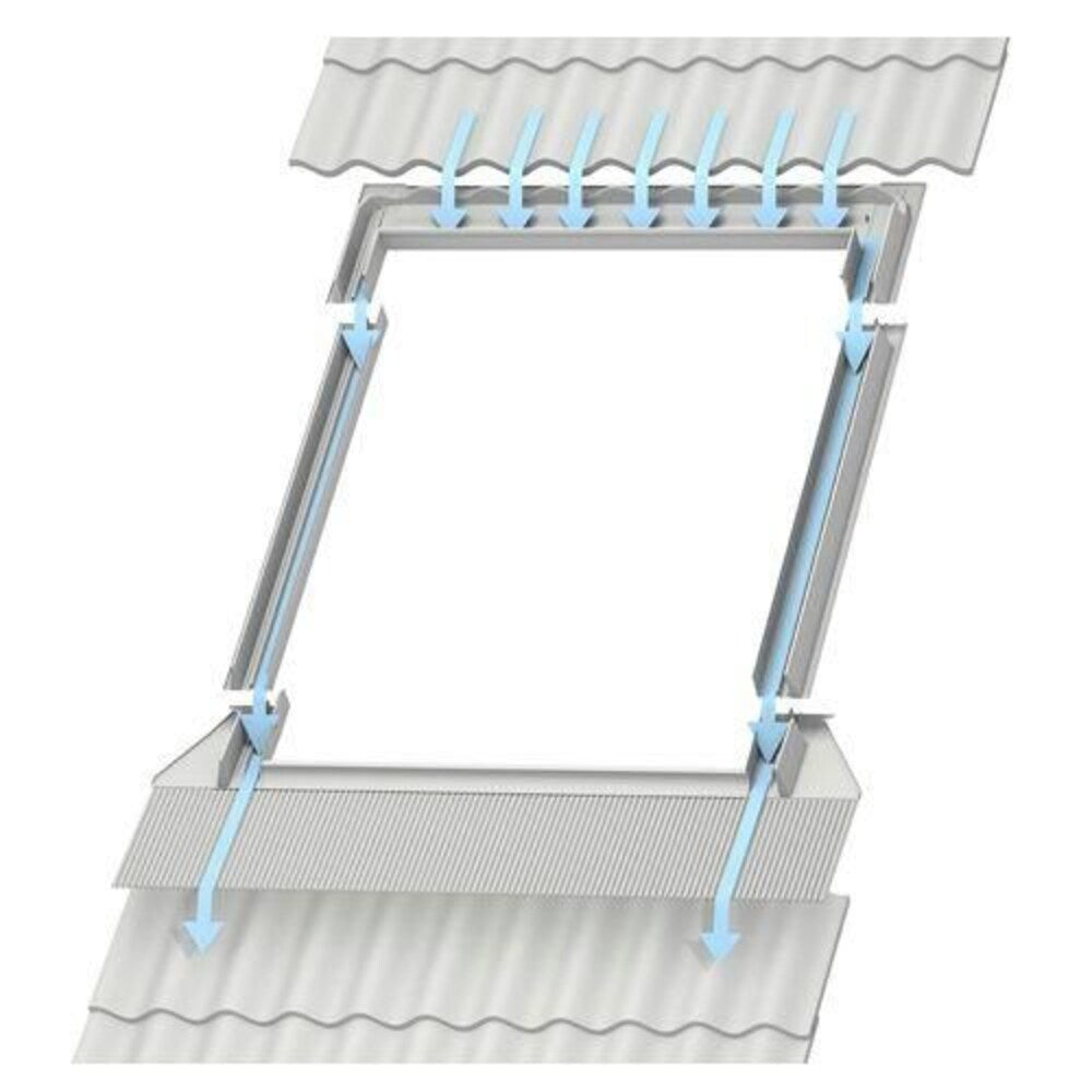 Solin conçu pour toitures à profil haut - Fenêtres de toit avec cadre extérieur 52 3/4 po x 55 1/16 po