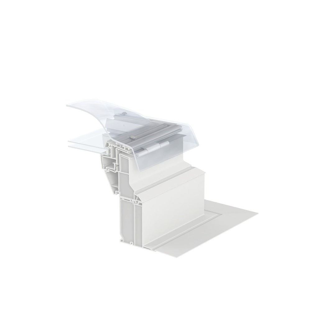 Base de bordure ZCE pour puits de lumière pour toit plat - taille 060090 - hauteur 15 cm