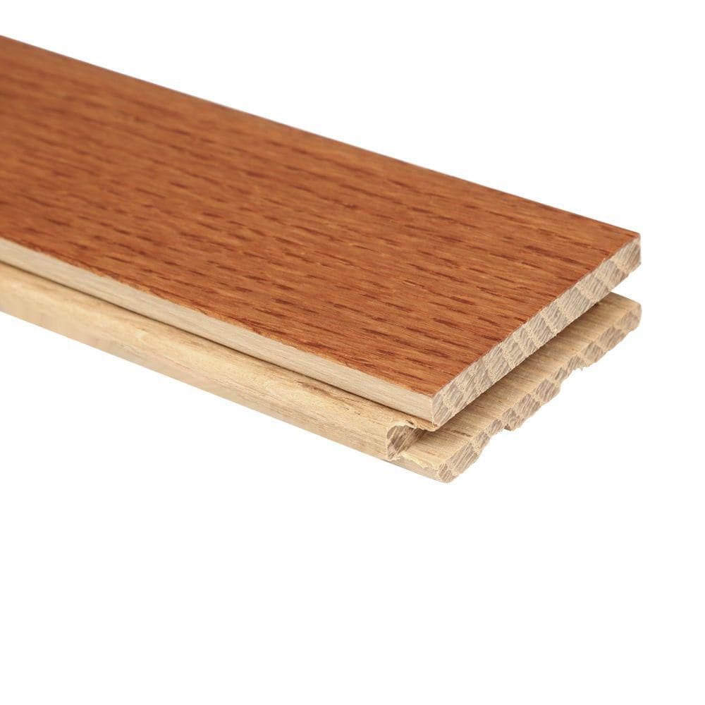 AO Plancher, bois franc, chêne cuivre foncé, 3/4 po d'épaisseur x 2 1/4 po de largeur (20 pi²/boîte)