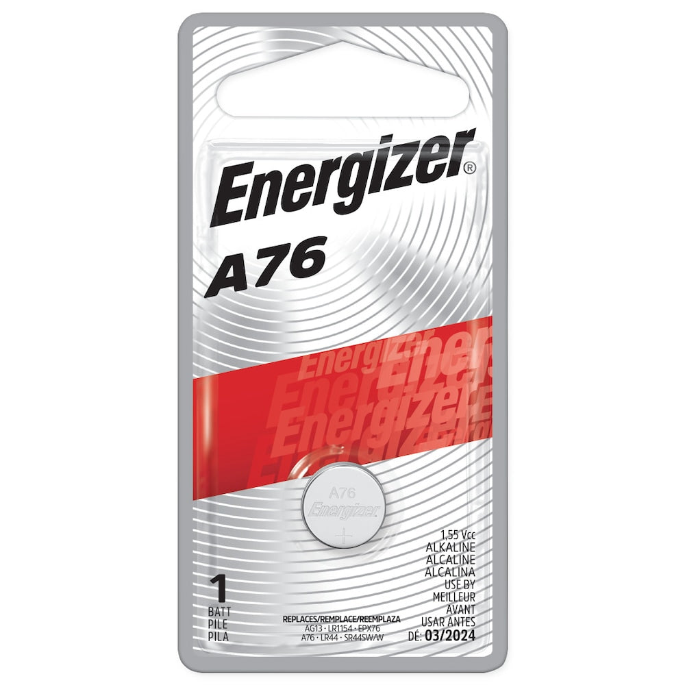 A76 / LR44 Batteries (1.5V Miniature Alkaline Button Batteries), 1 Pack