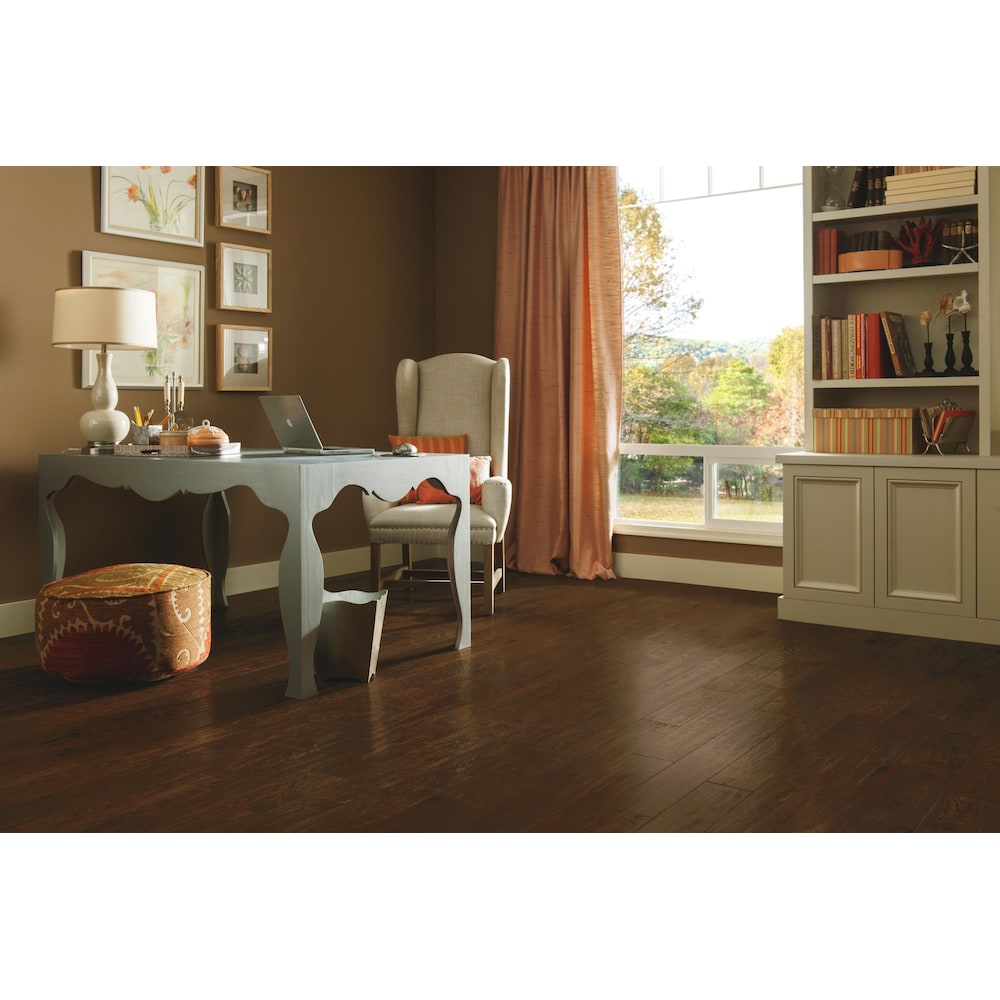 Oak Mocha 3/4-inch Thick x 5-inch W AV Hand-scraped Hardwood Flooring (23.5 sq. ft. / case)