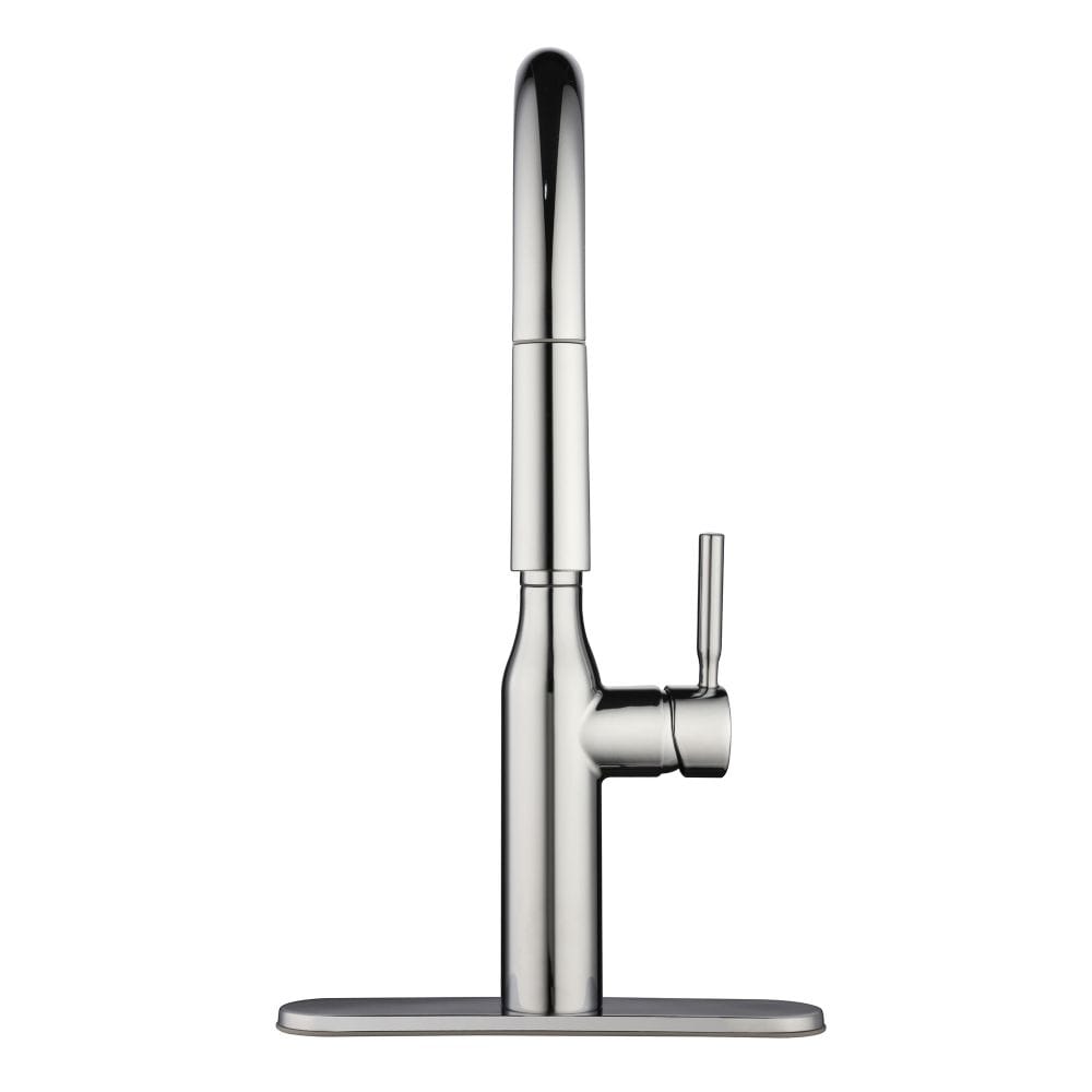 Robinet de cuisine à poignée unique Upson à bec rétractable en chrome