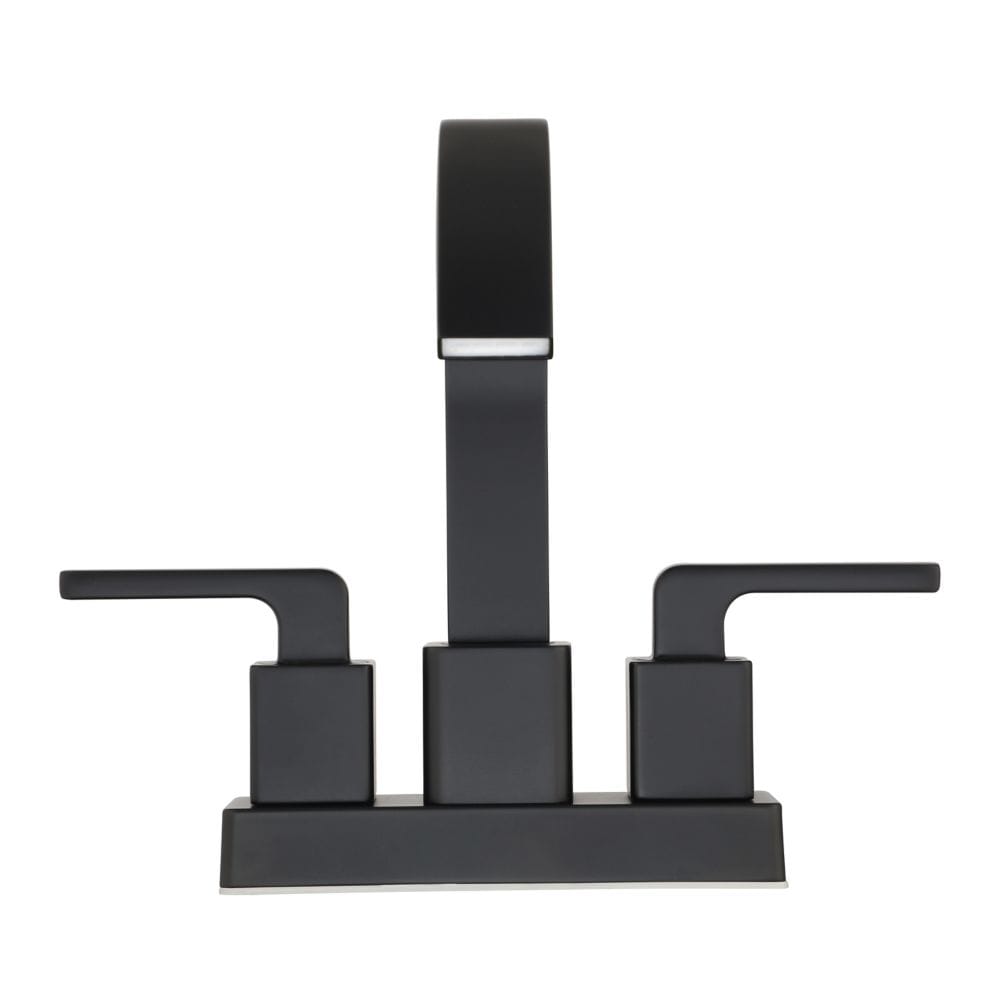 Robinet de salle de bain central Farrington de 4 pouces en noir mat