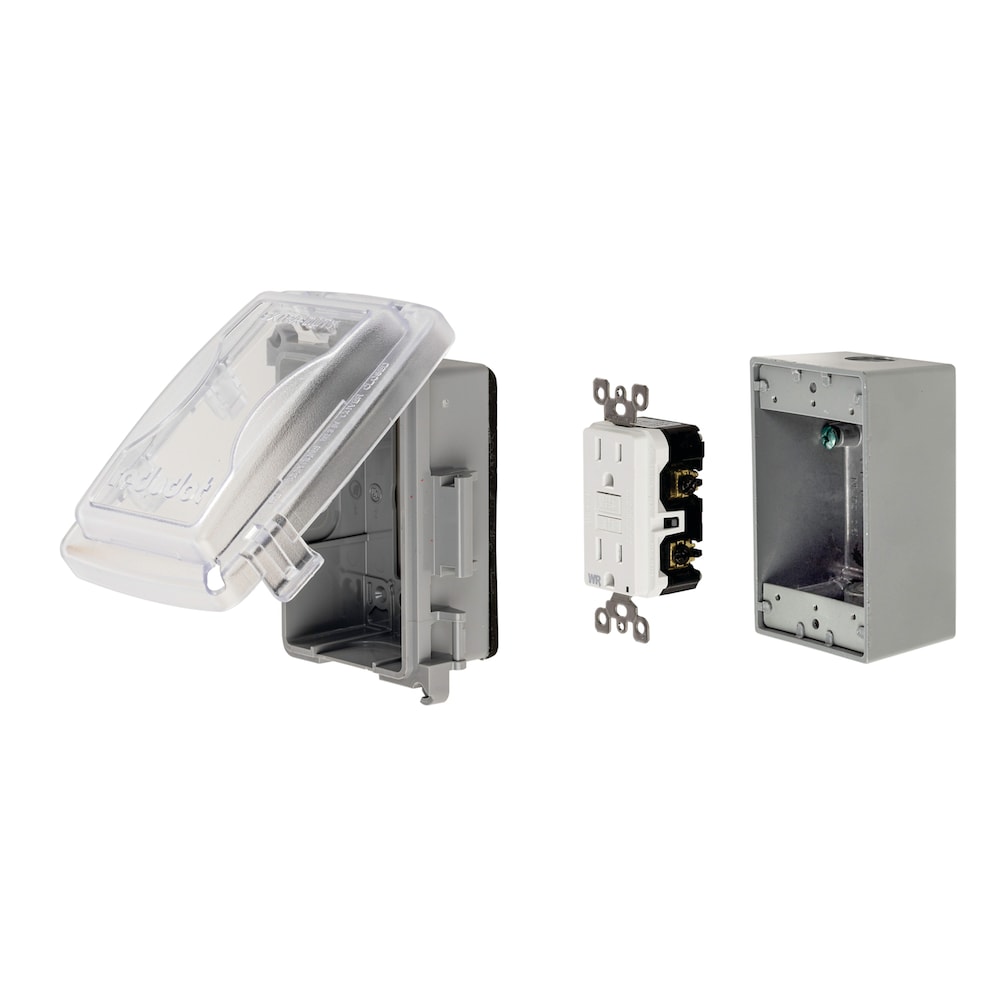Kit métallique simple, boîte avec couvercle non métallique peu profond de 2-1/4 po de profondeur en cours d'utilisation