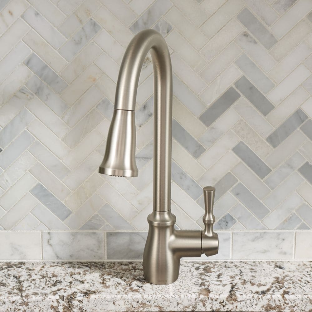 Fieldstone Pull Down Kitchen Faucet/Tap with Soap Dispenser in Spot Resistant Stainless Steel