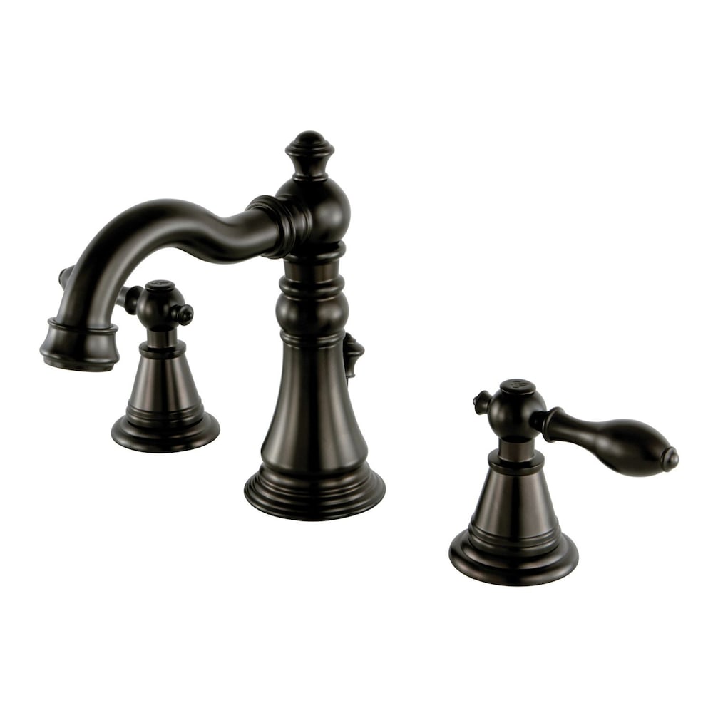 Robinet de salle de bain classique à grand arc et à 2 poignées de 8 pouces en bronze huilé