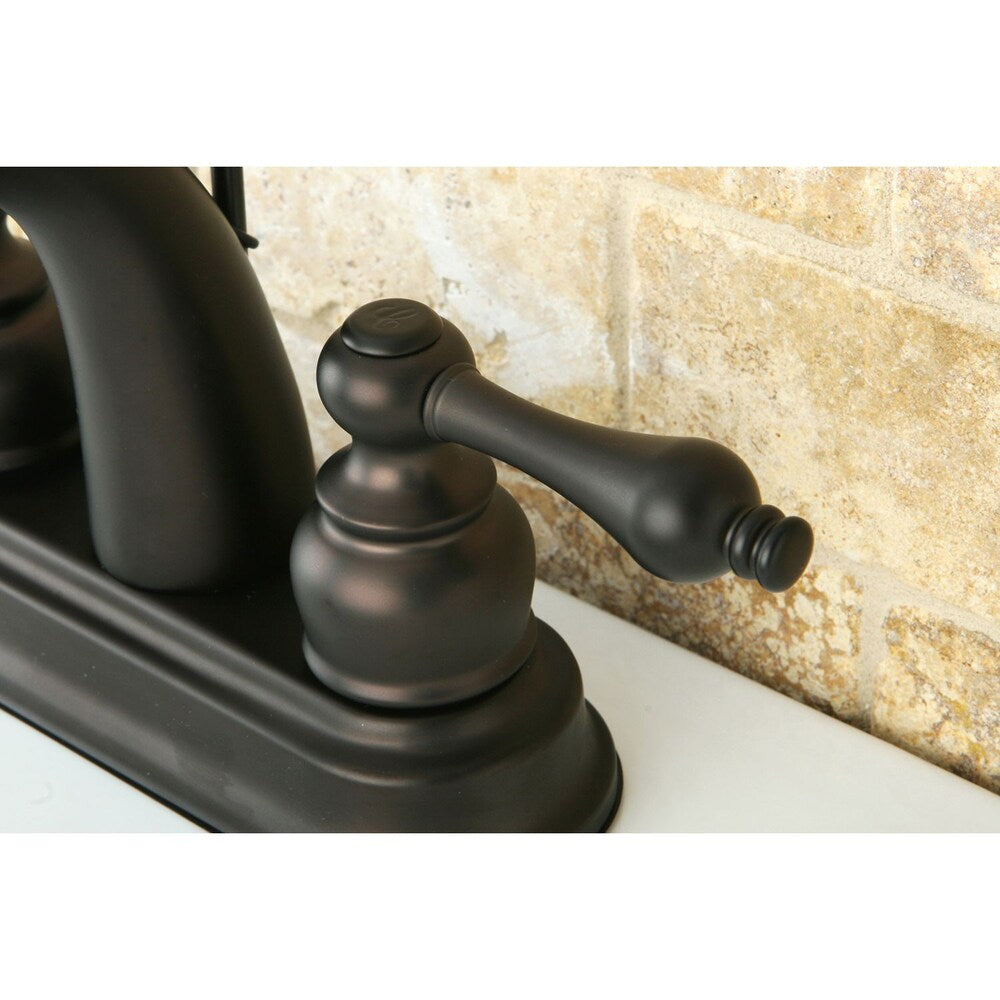 Restoration 4 inch Centerset 2-Handle Mid-Arc Bathroom Faucet in Oil Rubbed Bronze