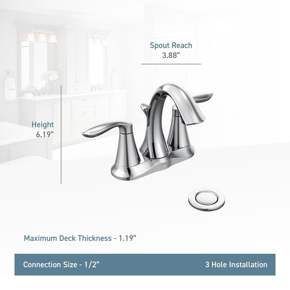 Robinet de lavabo de salle de bain central à 2 poignées Eva de 4 pouces en bronze huilé