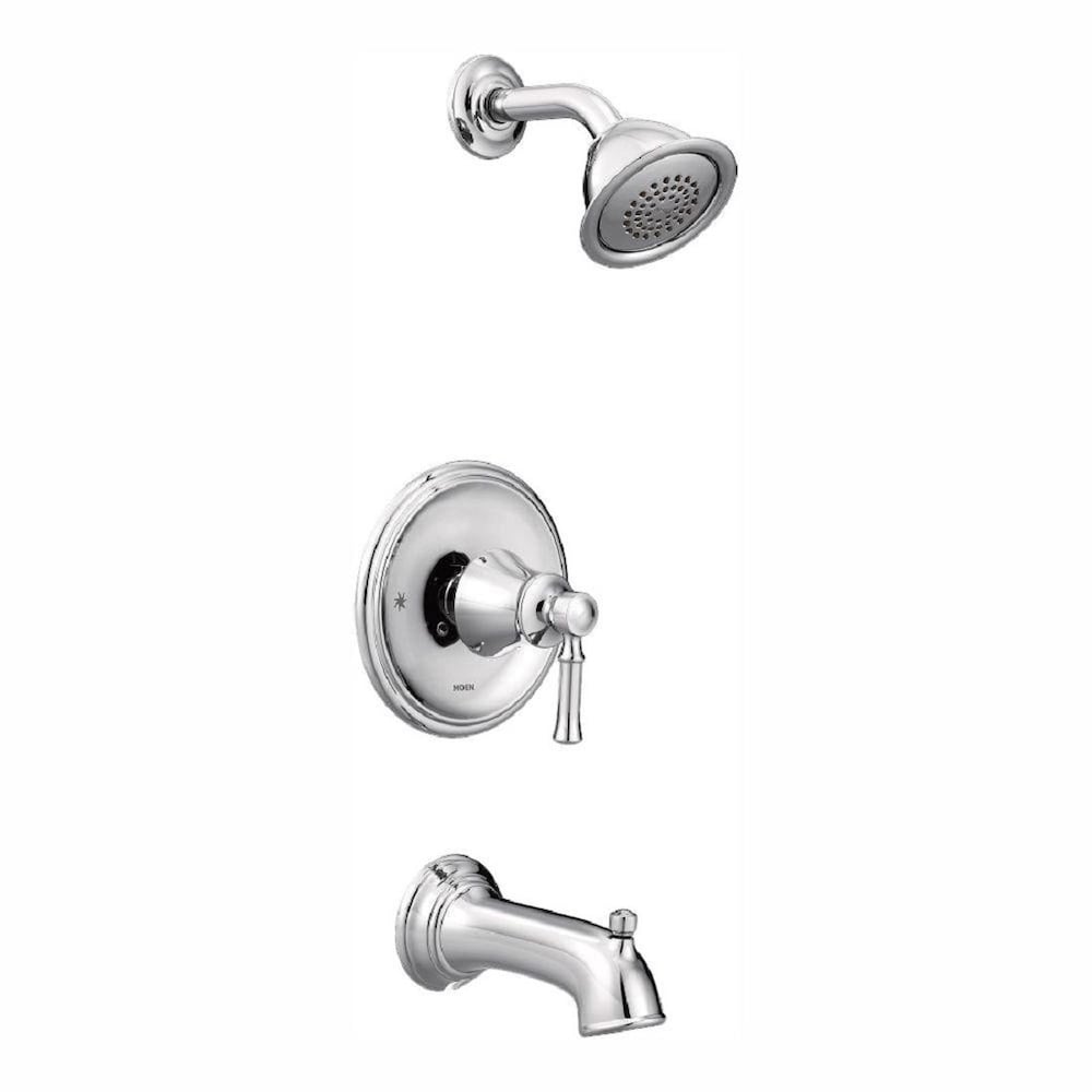 Dartmoor Posi-Temp WaterSense Single-Handle Wall-Mount Bathtub Shower Faucet Trim Kit in Chrome (Valve Not Included)