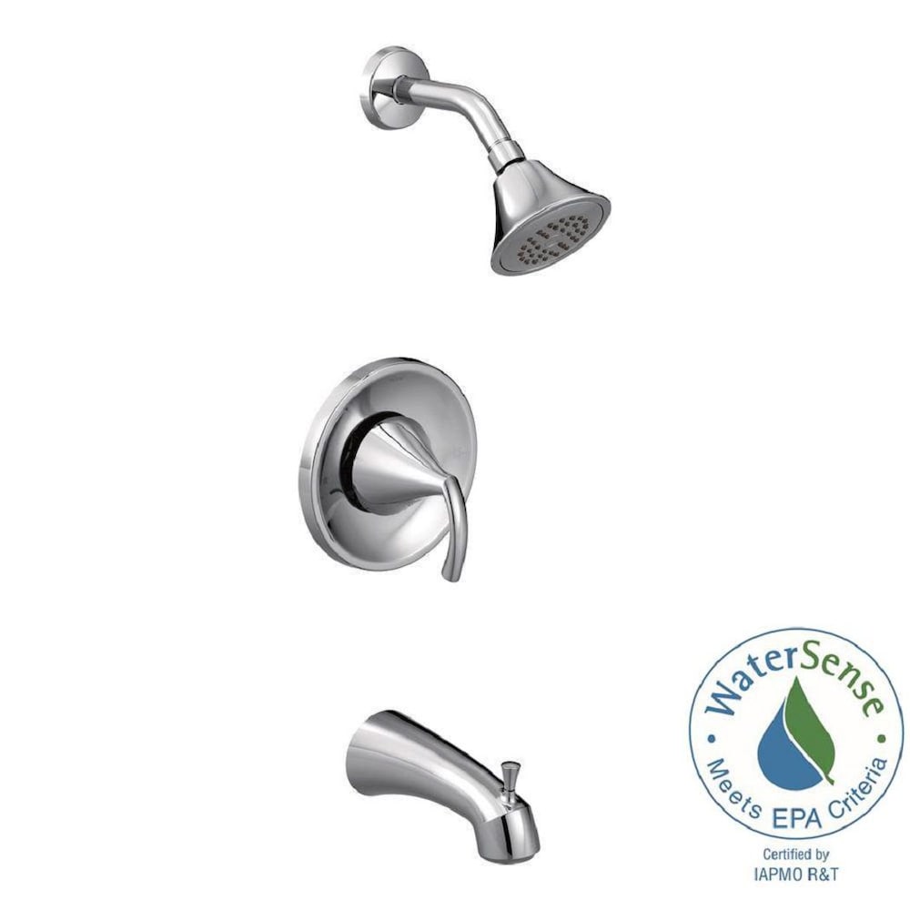 Glyde 1-Spray Single-Handle Eco-Performance Posi-Temp Bathtub Shower Faucet Trim Kit in Chrome (Valve Not Included)