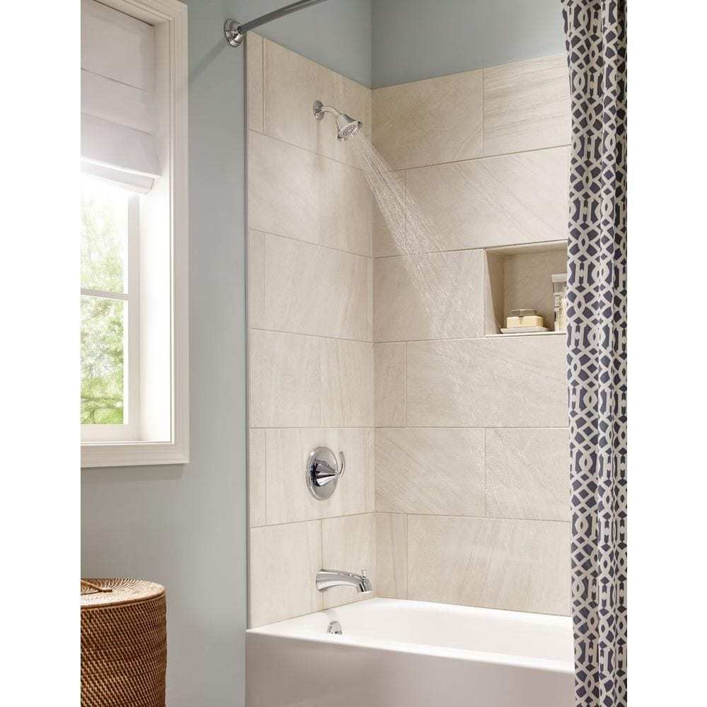 Glyde 1-Spray Single-Handle Eco-Performance Posi-Temp Bathtub Shower Faucet Trim Kit in Chrome (Valve Not Included)