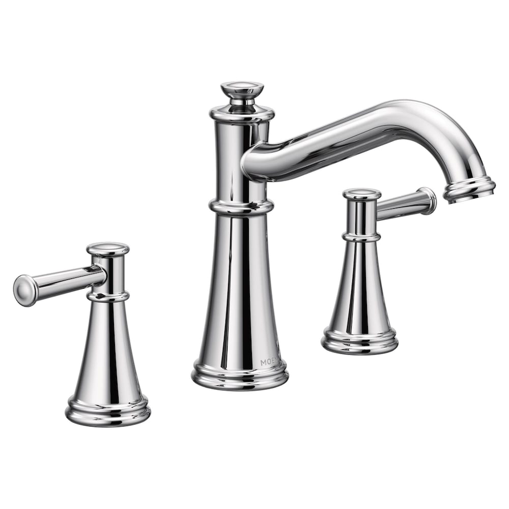 Robinet de baignoire romaine à 2 poignées Belfield en chrome (robinet non inclus)