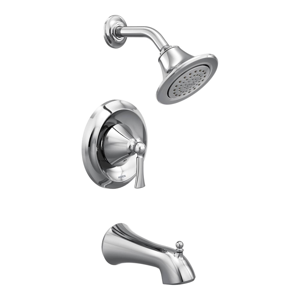 Wynford Single-Handle 1-Spray Posi-Temp Bathtub Shower Faucet Trim Kit in Chrome (Valve Not Included)