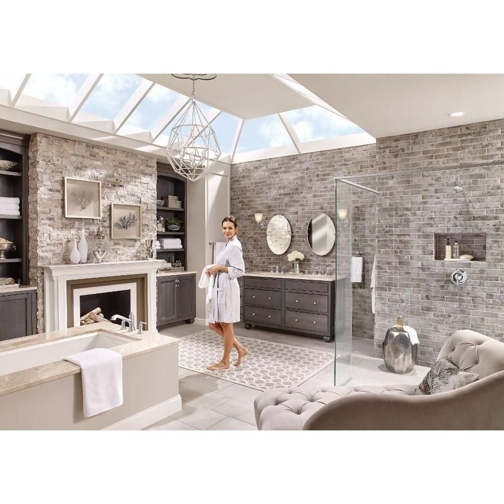 Dartmoor Posi-Temp Kit de garniture de robinet de douche murale à poignée unique en chrome (valve non incluse)