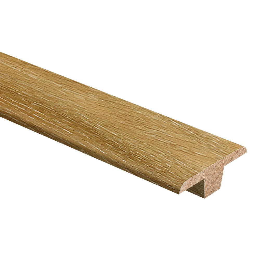 Moulure en T en bois dur de 9/16 po d'épaisseur x 1 3/4 po de largeur x 94 po de longueur en chêne brossé lavé