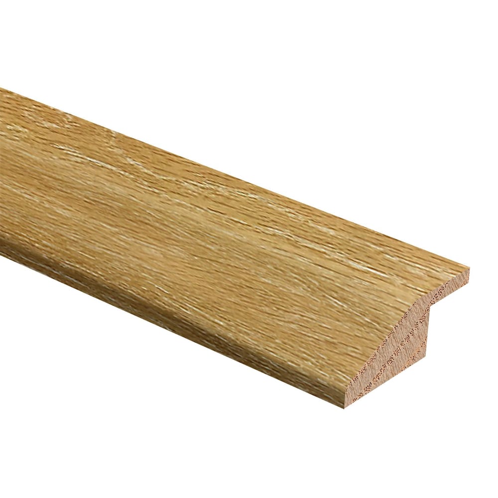 Moulure de réduction en bois dur de 3/8 po d'épaisseur x 1 3/4 po de largeur x 94 po de longueur en chêne brossé lavé