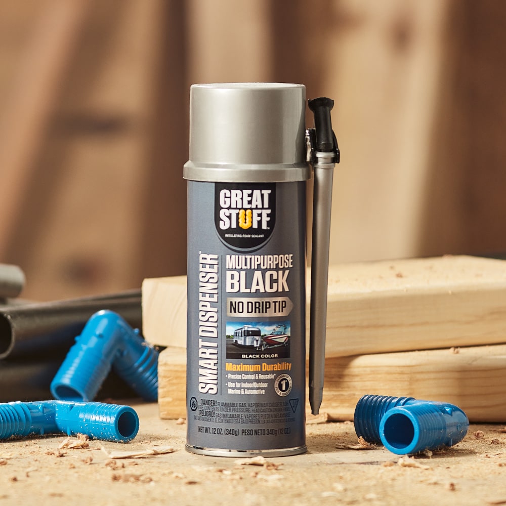 Multipurpose Black with Smart Dispenser 16 oz. Expanding Spray Foam Insulation, 454 g