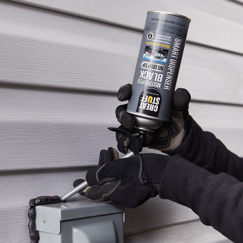 Multipurpose Black with Smart Dispenser 16 oz. Expanding Spray Foam Insulation, 454 g