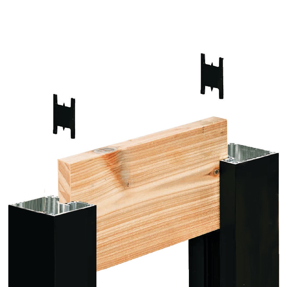 72" Aluminum Fence End Post & Hardware Kit Black ( Kit AA6)