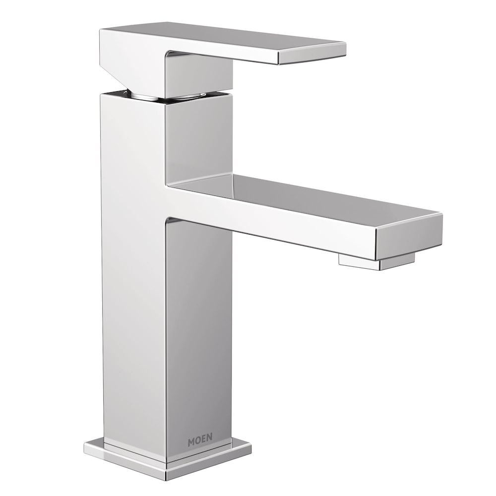 Robinet de lavabo de salle de bain à poignée unique Kyvos de 4 pouces avec plaque de pont en chrome (vidange et valve incluses)