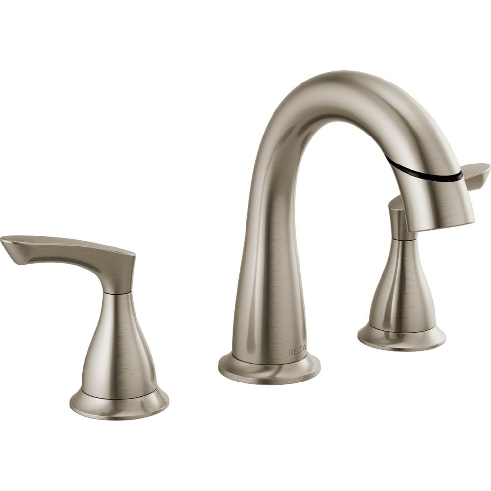 Robinet de salle de bain à 2 poignées Broadmoor de 8 po avec bec rétractable en nickel brossé SpotShield
