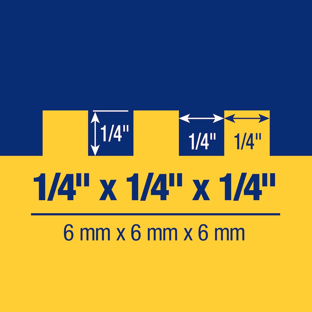 Truelle à plancher à encoches carrées XL en acier inoxydable avec manche en liège de 1/4 po x 1/4 po x 1/4 po