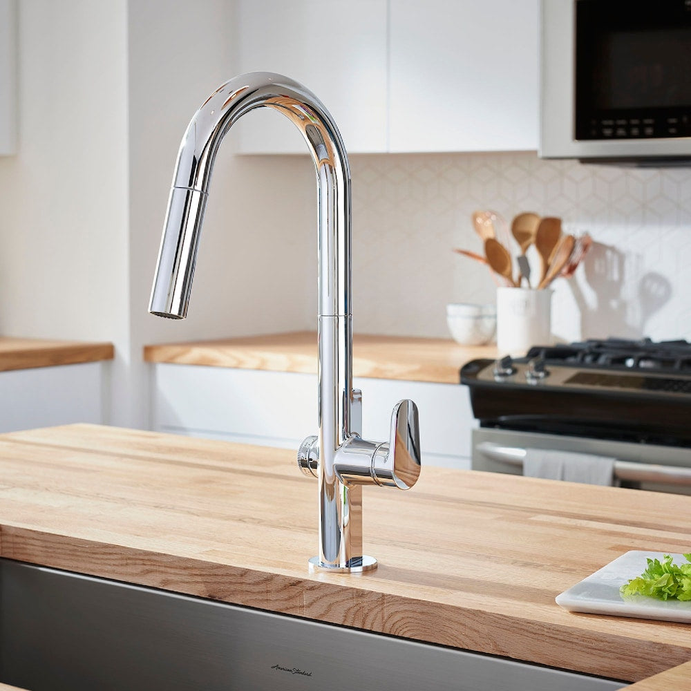 Robinet de cuisine Beale MeasureFill à poignée unique et double jet avec technologie tactile en chrome (robinet inclus)