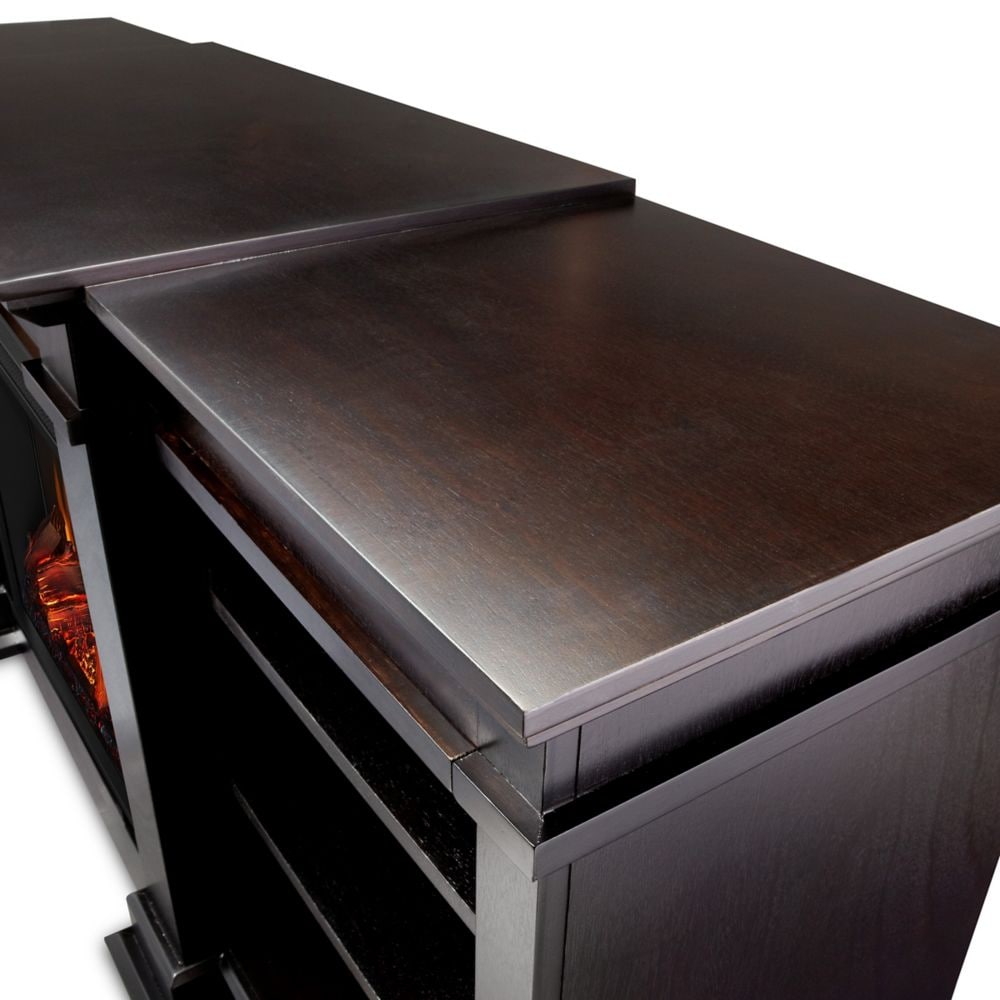 Console multimédia Fresno de 72 pouces en noyer foncé