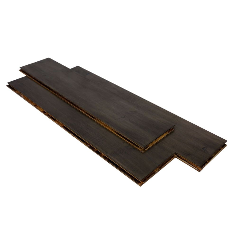 Plancher de bois franc d'ingénierie emboîtable Spiritwood Maple Random L x 6,5 po l x 12 mm gris (17,05 pi2/caisse)