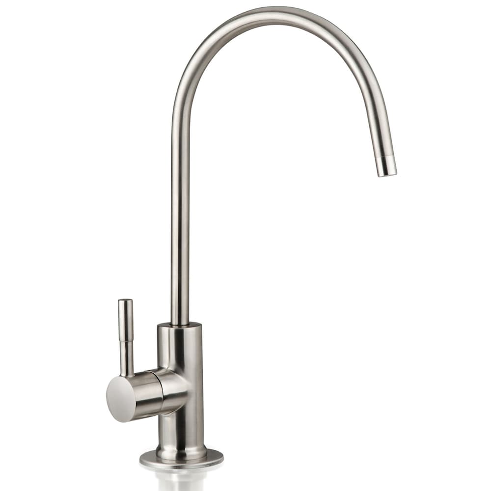 Robinet d'eau potable sans plomb pour évier de cuisine à osmose inverse iSpring GA1-BN, nickel brossé