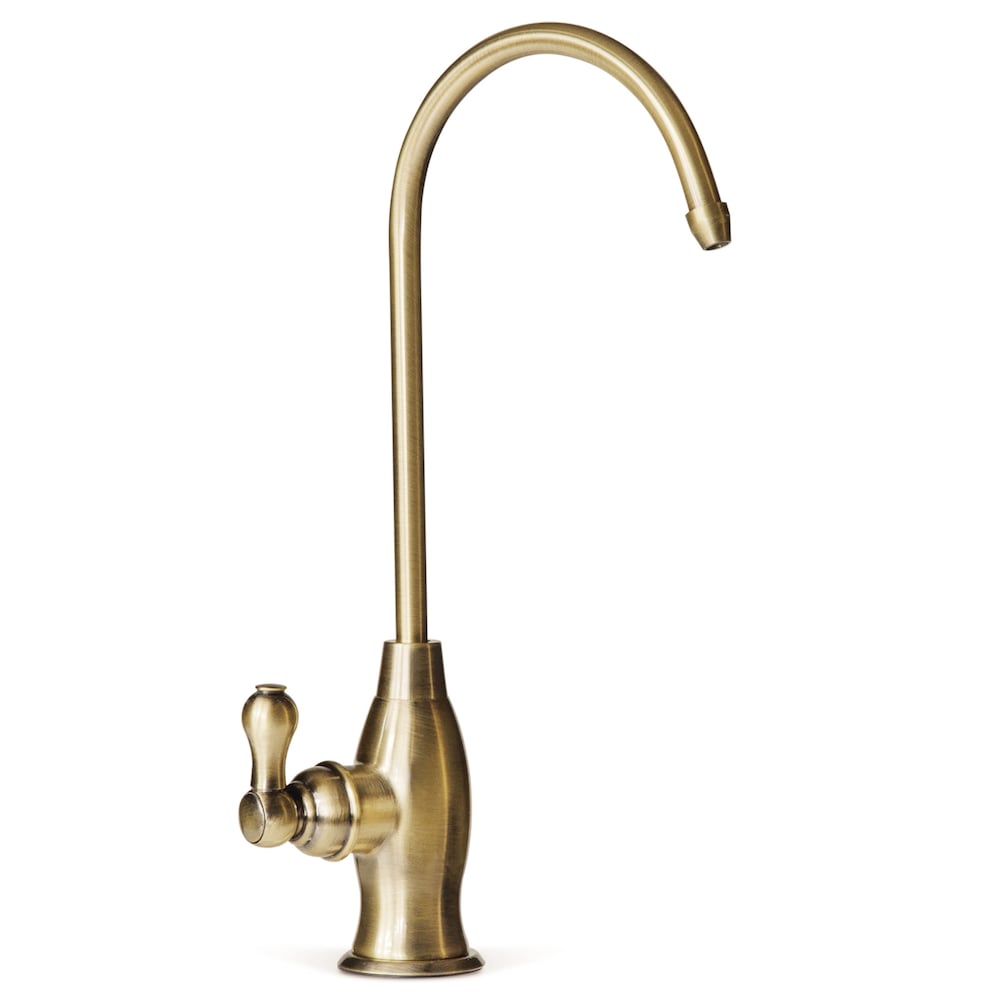 iSpring GK1-AB Reverse Osmosis, High Spout Kitchen Bar Sink Drinking Water, Antique Brass
