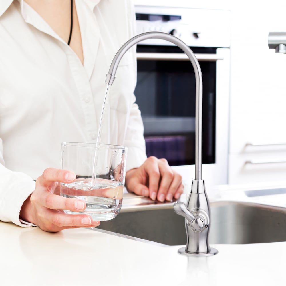 iSpring GK1-CHR Osmose inverse robuste, bec haut pour évier de bar de cuisine, eau potable, chrome