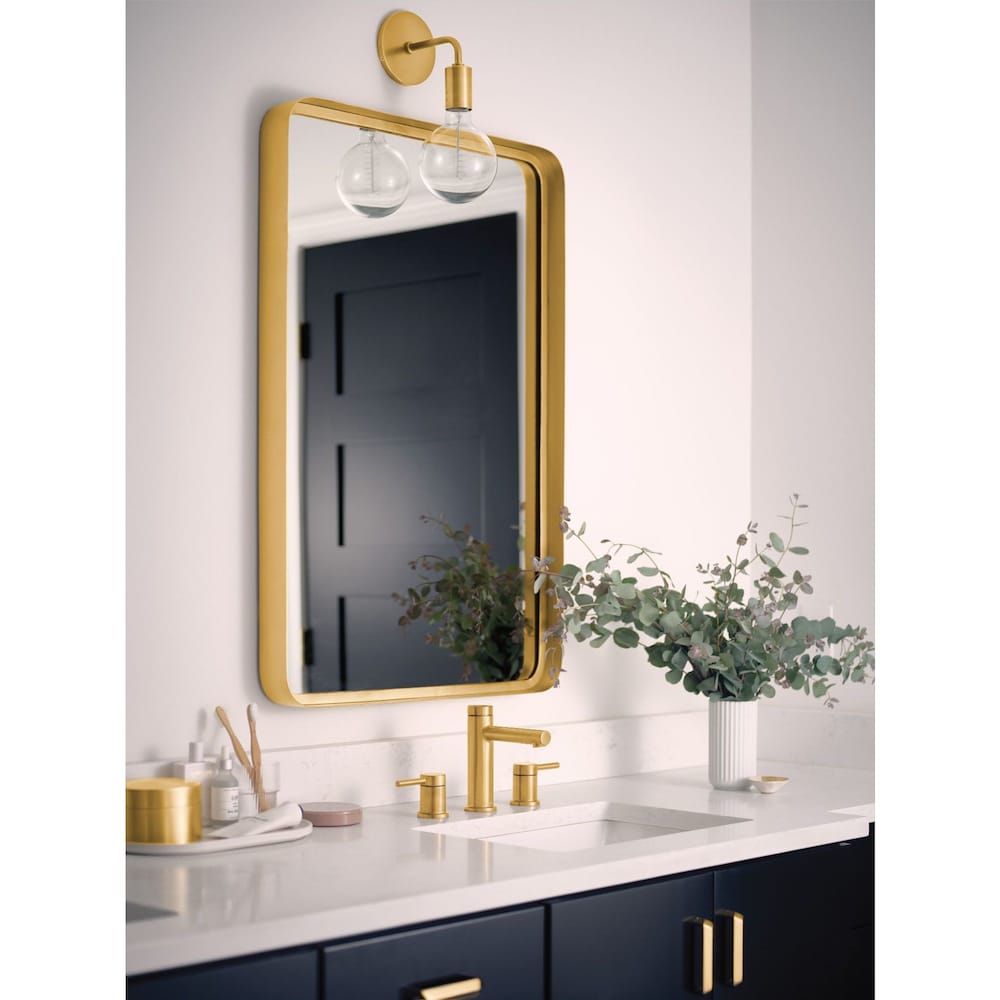 Robinet de lavabo de salle de bain à 2 poignées Align de 8 à 16 pouces en or brossé (drain inclus; valve non incluse)