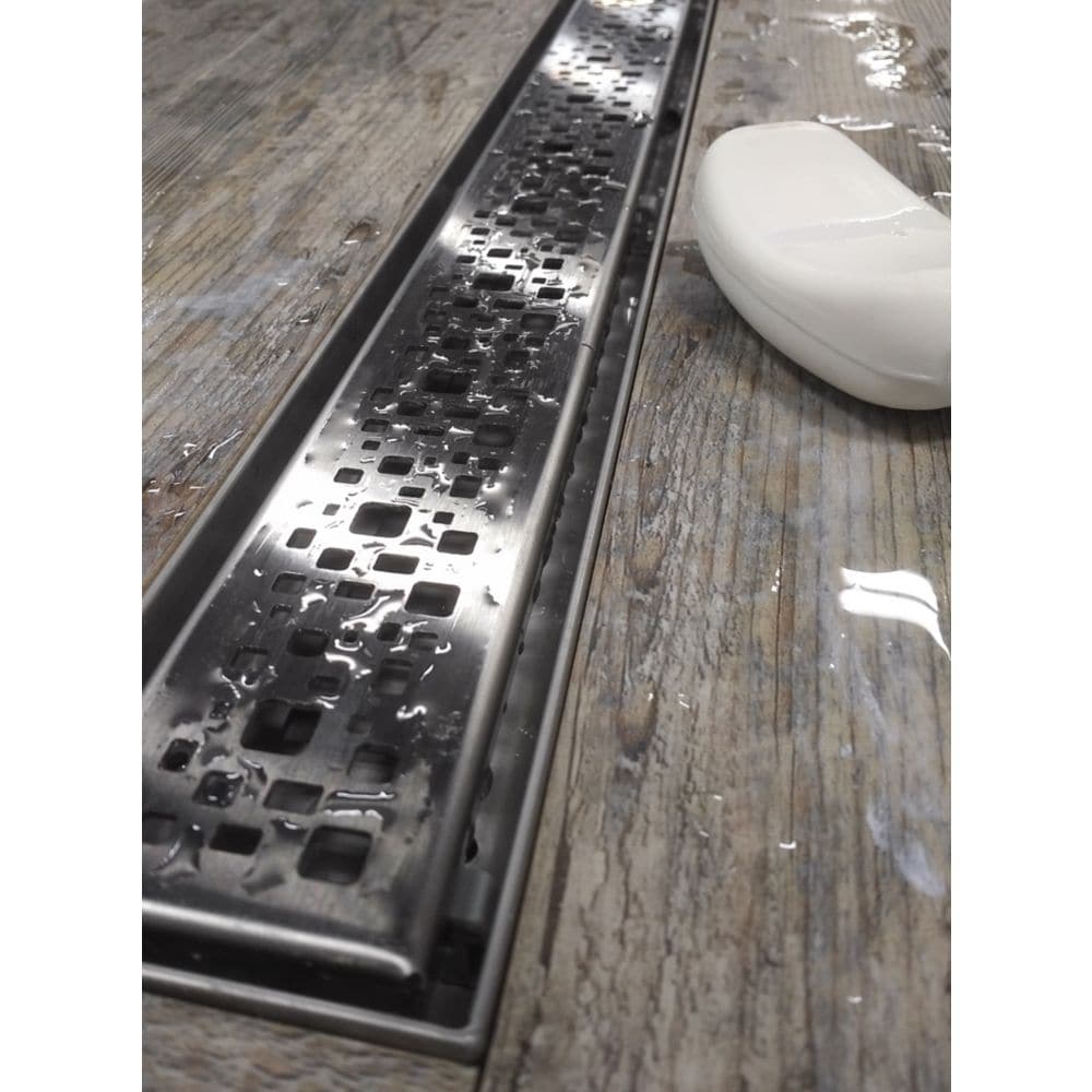 Linear Shower Drain 30-inch (Square - Nickel)