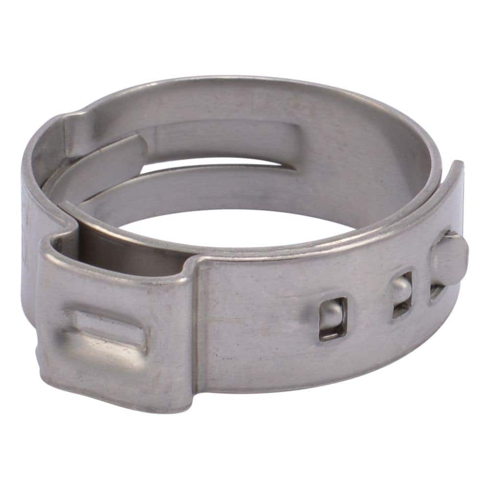 Collier de serrage cannelé en acier inoxydable PEX de 3/4 po pour tuyau PEX - Paquet de 100