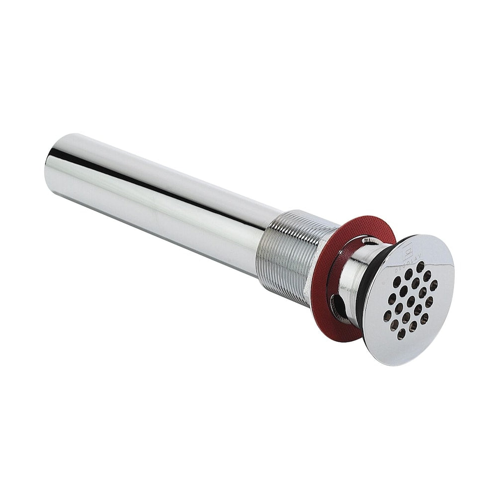 Chrome Polished Grid Drain with Overflow
