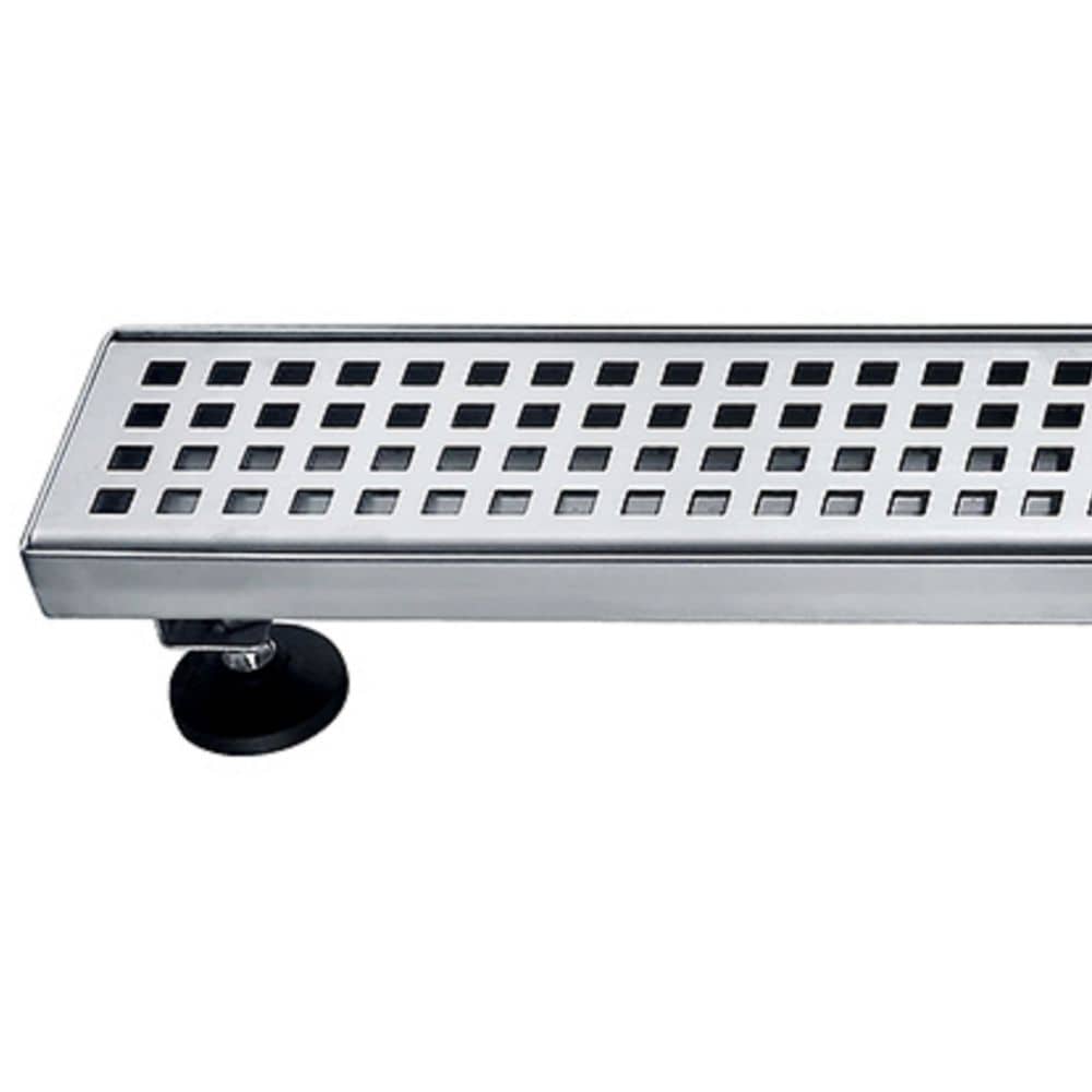 Linear Shower Drain Square Grid, 24 inch.